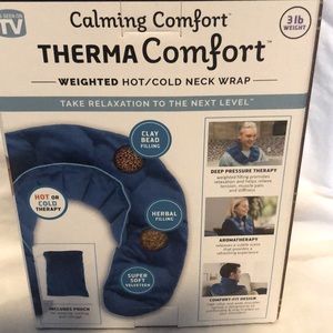 Weighted hot/cold neck wrap